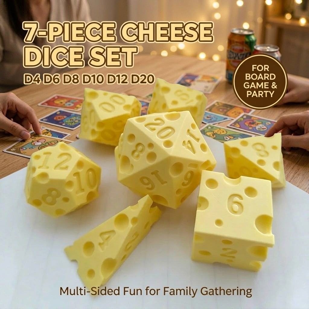 크리에이티브 불규칙한 치즈 주사위 세트 D4 D20 다 - Board Game Live 리뷰 및 가격